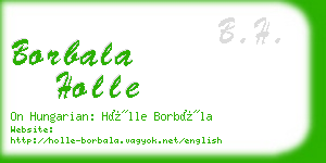 borbala holle business card